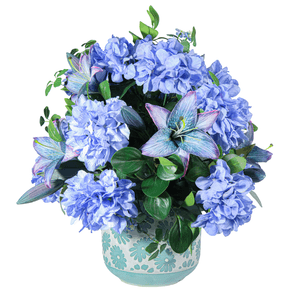 ARRANJO DE HORTENSIAS 40CM