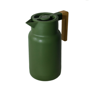 GARRAFA TÉRMICA FAT COM CABO DE MADEIRA 1L