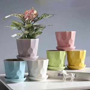 Vaso de Cerâmica 10X10CM Geométrico 1 Unidade