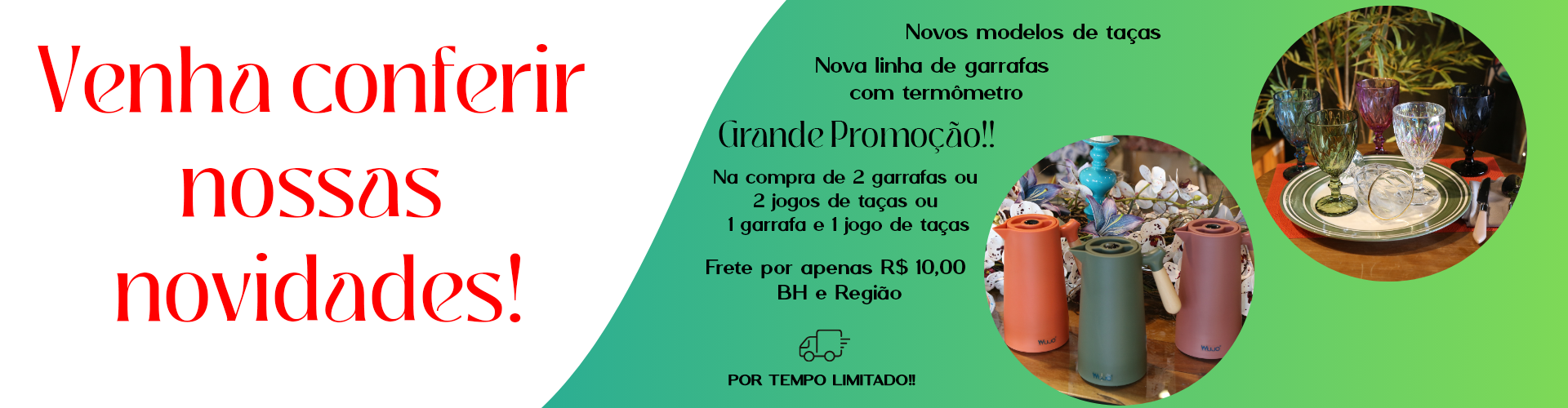 Promoção taça-garrafa