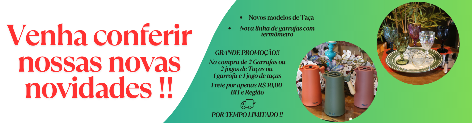 Promoção taça-garrafa